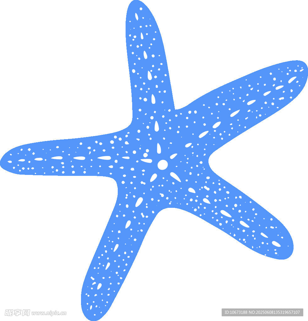 蓝色海星卡通图案