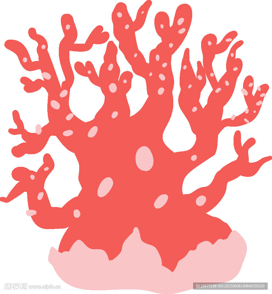 红色珊瑚插画