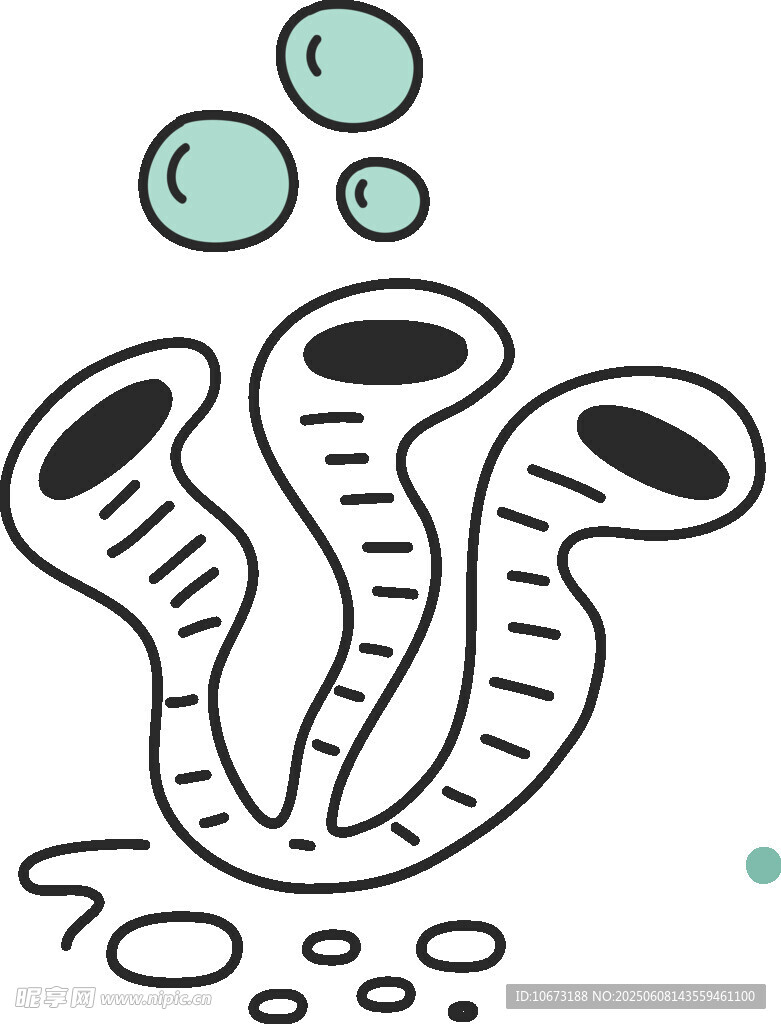 卡通风格的海底触手生物