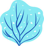 蓝色海草插画