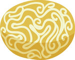 金色花纹圆形图案