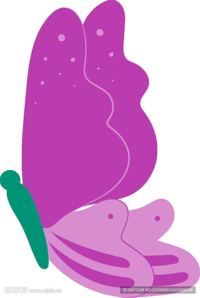 紫色蝴蝶插画