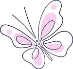 粉色蝴蝶插画图案设计