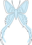 梦幻蓝色蝴蝶插画图案