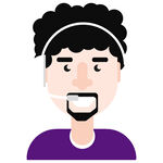 戴耳机的男性头像