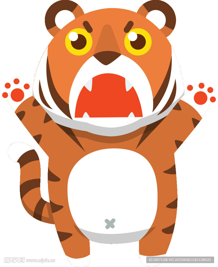 可爱卡通小老虎形象