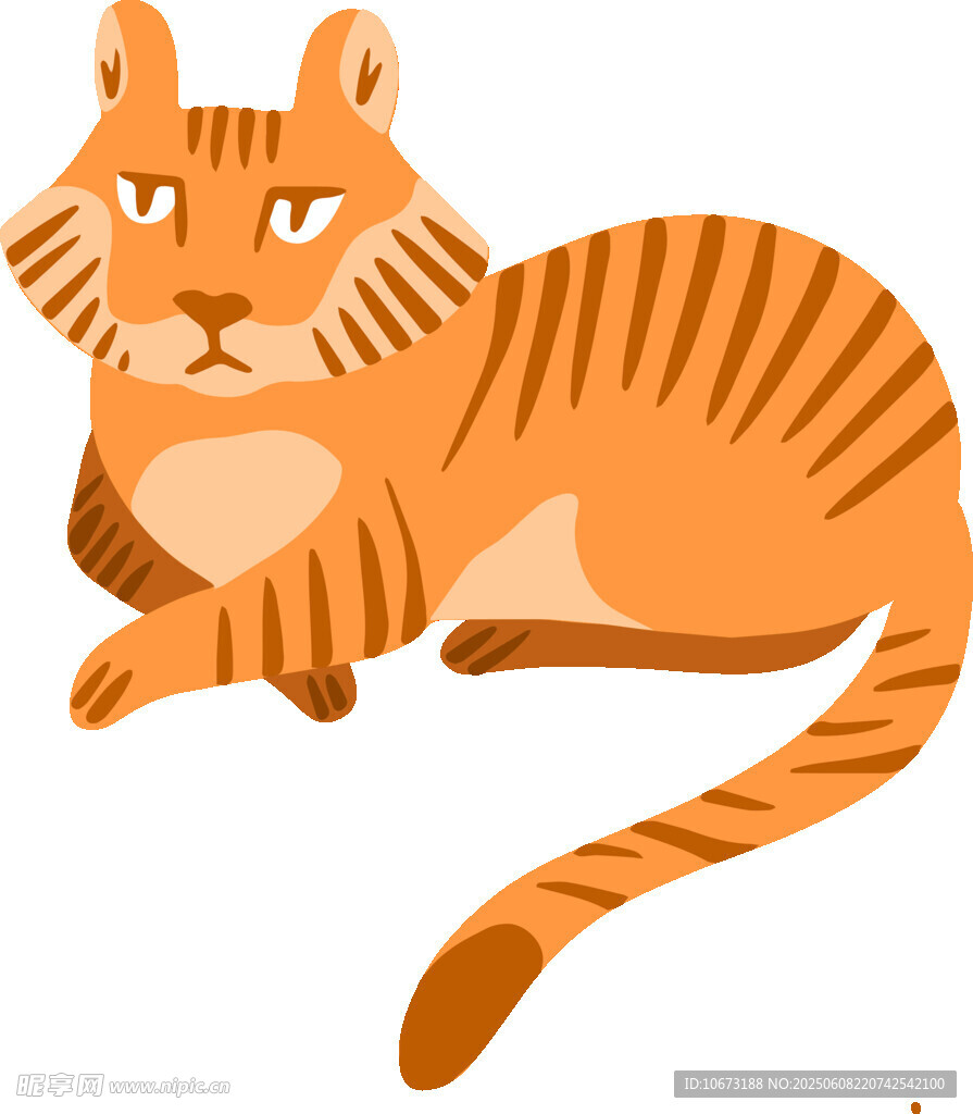 趴着的条纹橘猫