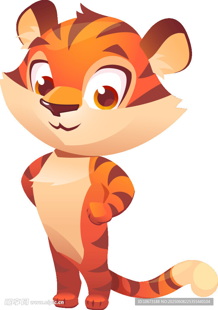 可爱卡通小老虎形象