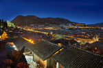 山村夜景俯瞰图