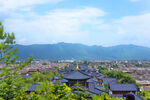 俯瞰古色古香的城镇景观