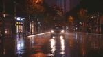 雨夜城市街道车辆行驶