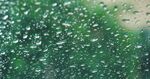 玻璃上的晶莹雨滴