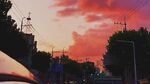 夕阳下的城市街道风景