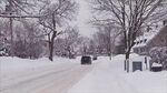 冬日雪后街道景象
