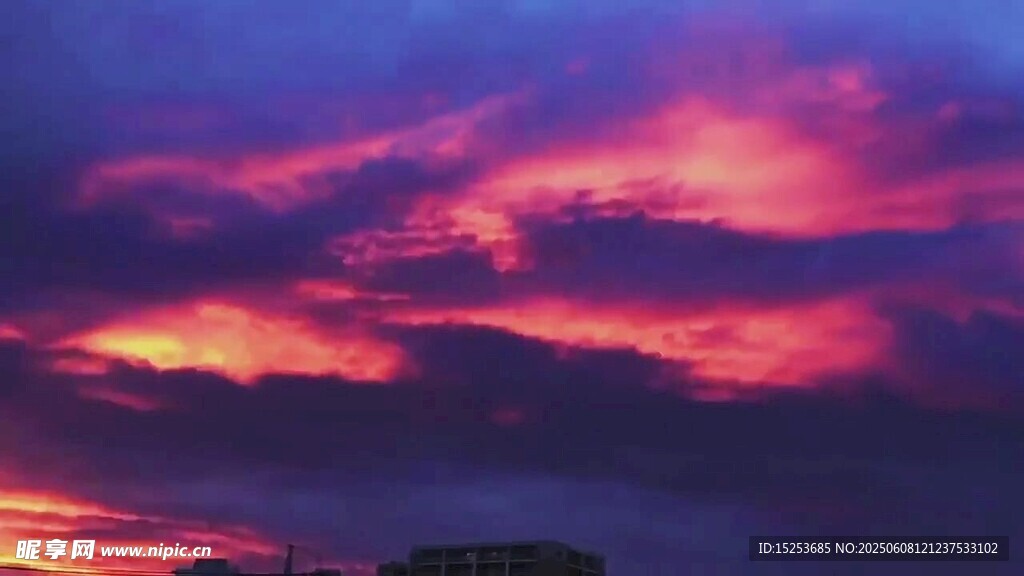 绚丽晚霞天空美景