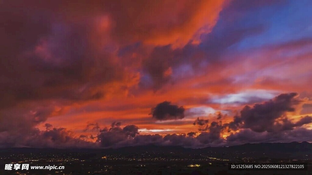 绚丽晚霞天空美景