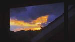 窗外绚烂晚霞美景