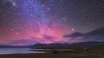 梦幻极光下的星空海岸