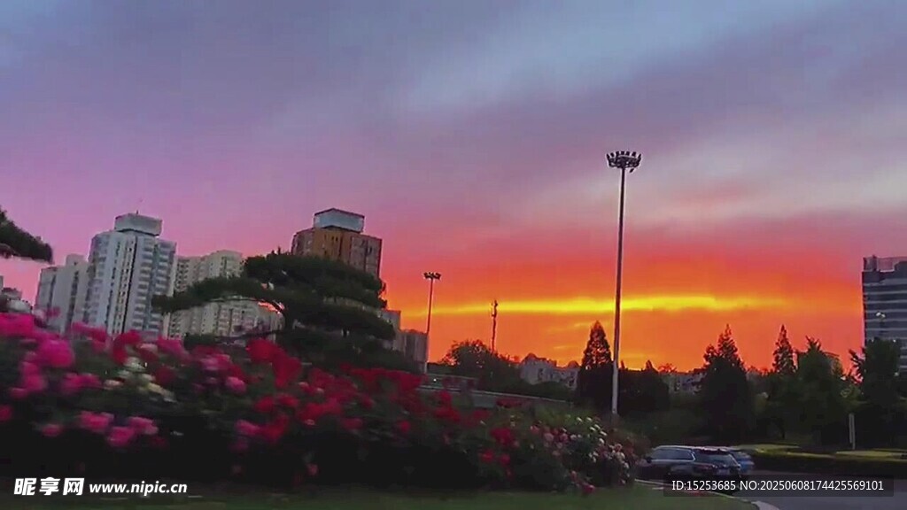 城市黄昏美景