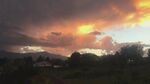 夕阳下的绚烂云霞景观