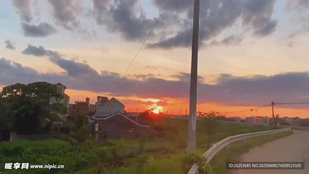 乡村日暮美景