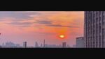 城市日落美景