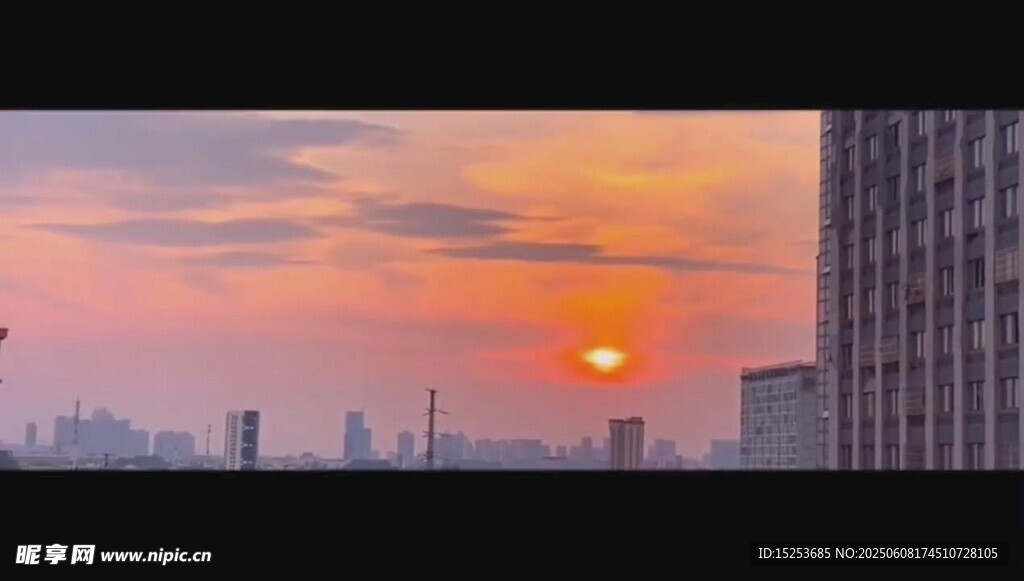 城市日落美景