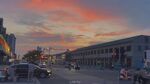 城市黄昏街道景象