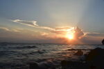 日落黄昏海面夕阳