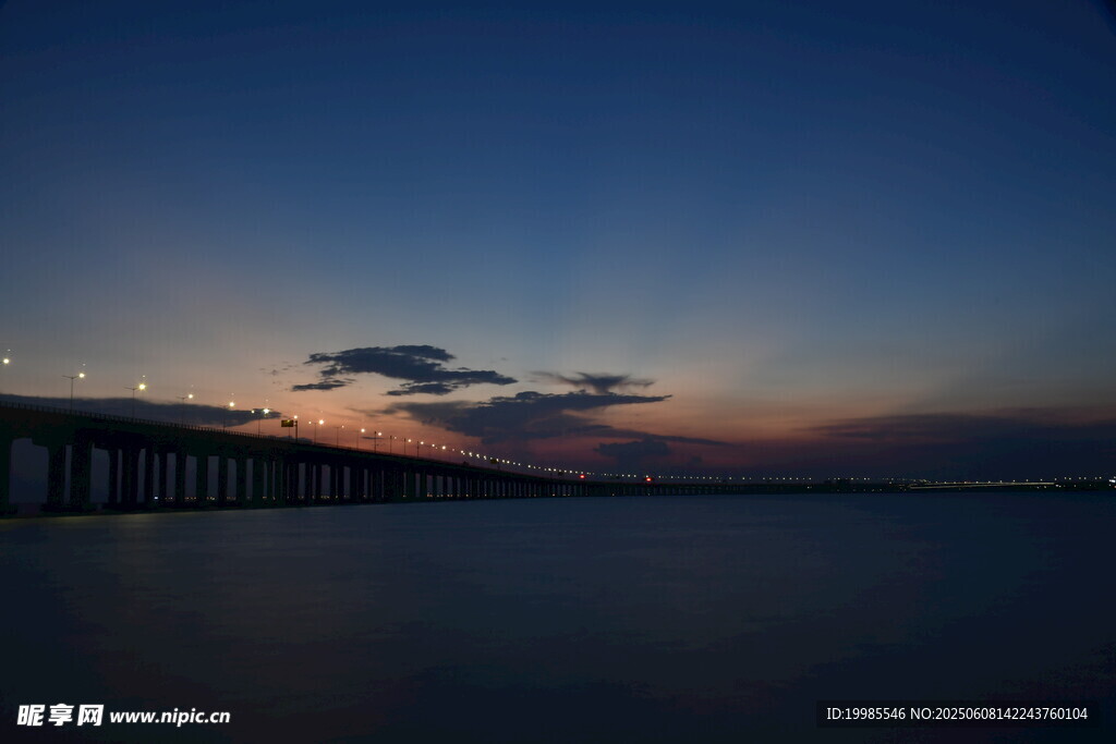 日落夕阳黄昏夜景海边
