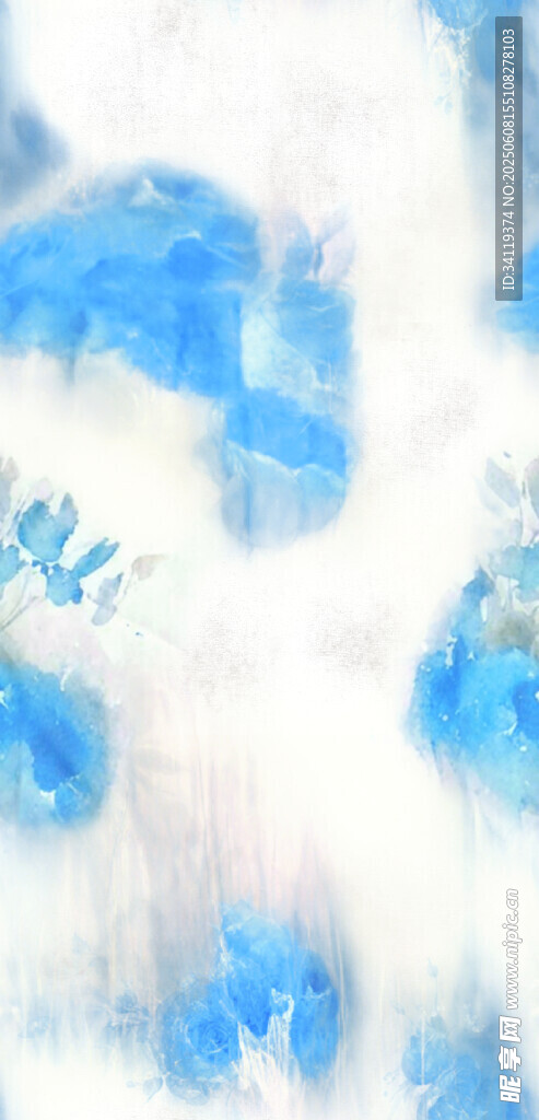 梦幻蓝白抽象水彩纹理