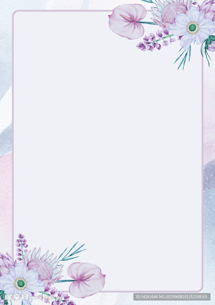 花卉边框展板