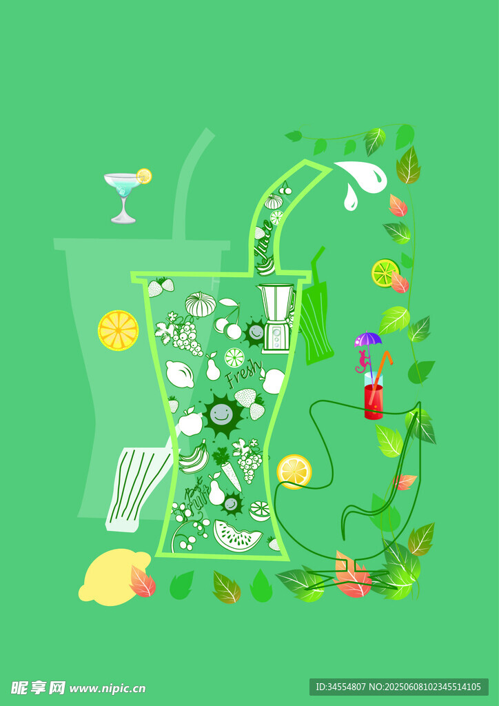 绿色环保主题创意插画设计