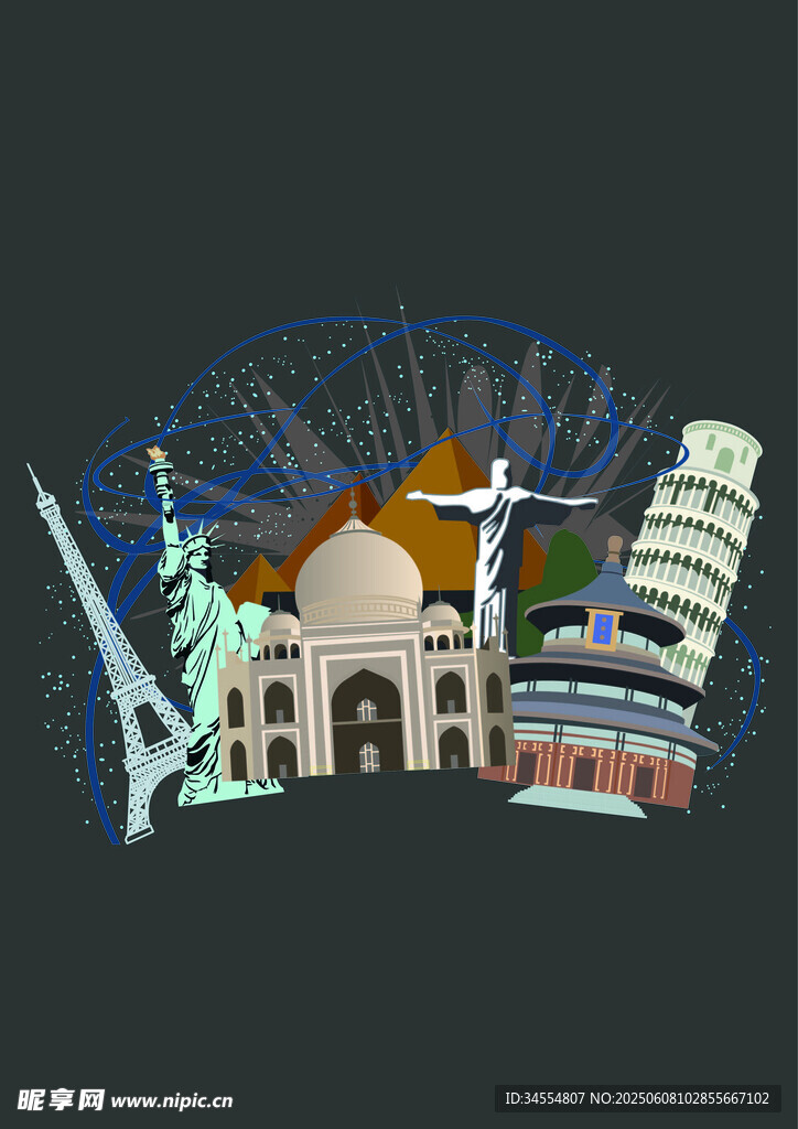 世界著名建筑插画集合