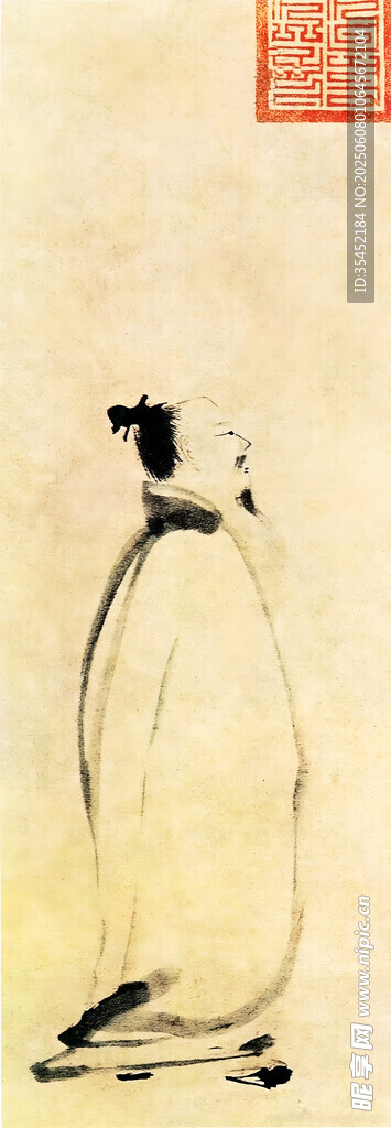 梁楷人物画