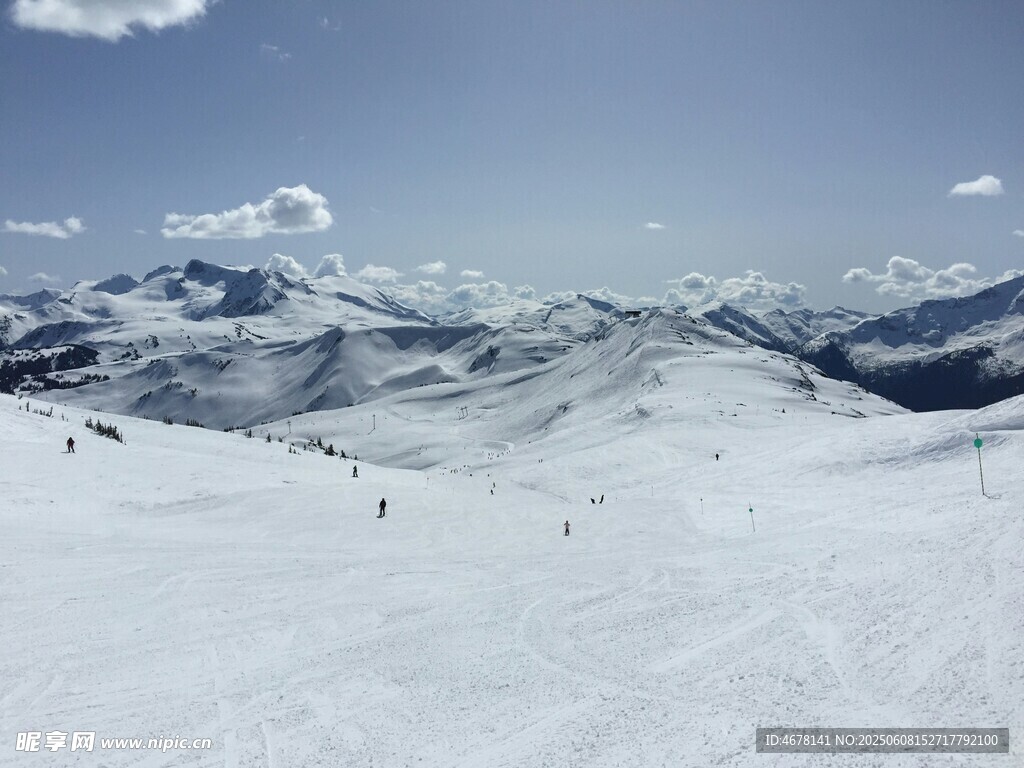 雪山滑雪场景