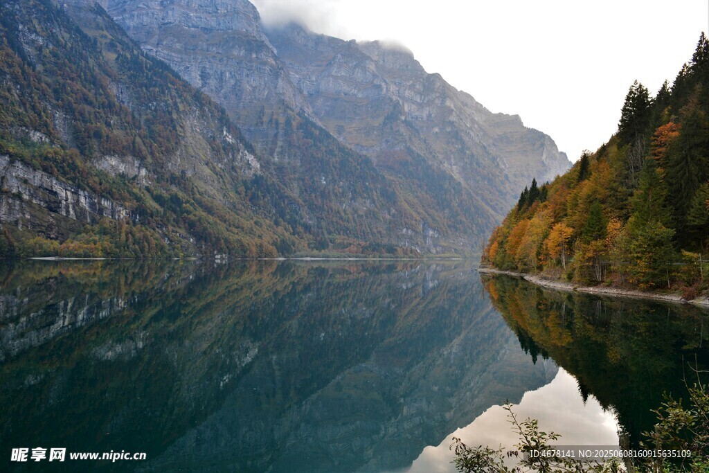 静谧山水湖景自然风光
