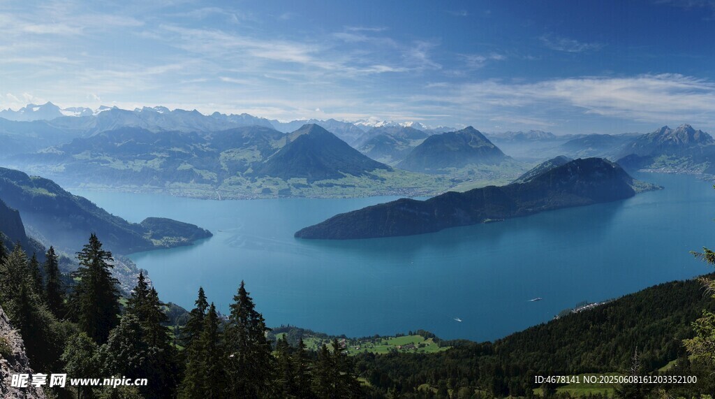 瑞士湖光山色美景