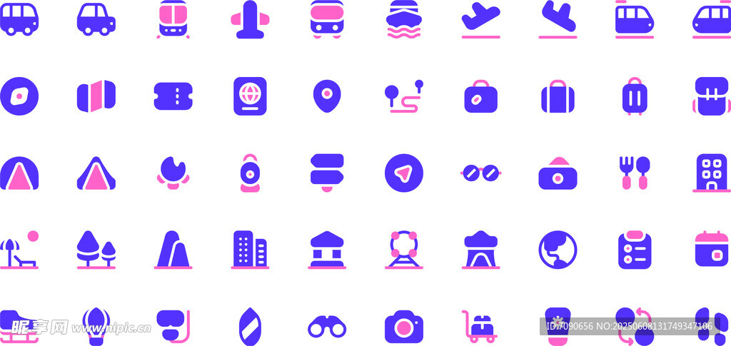 紫色简约图标 