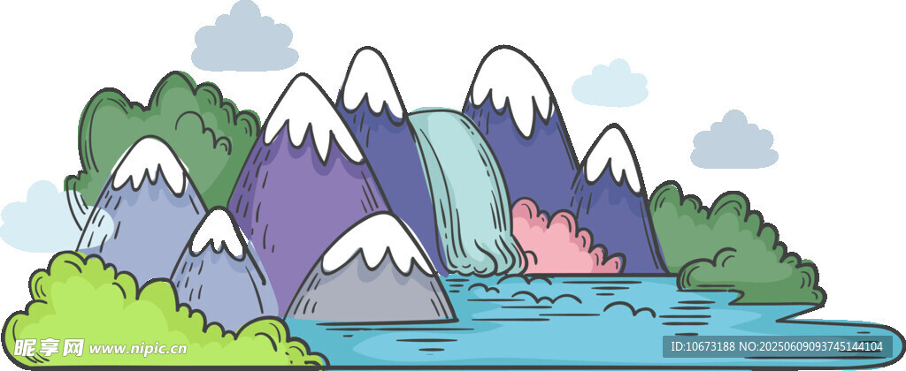 山间湖泊美景