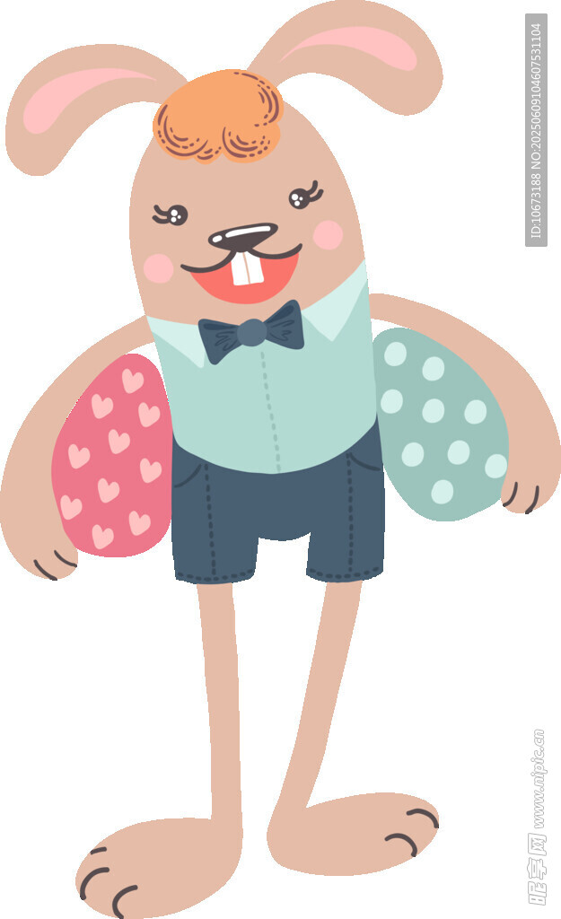 卡通兔子人偶形象展示