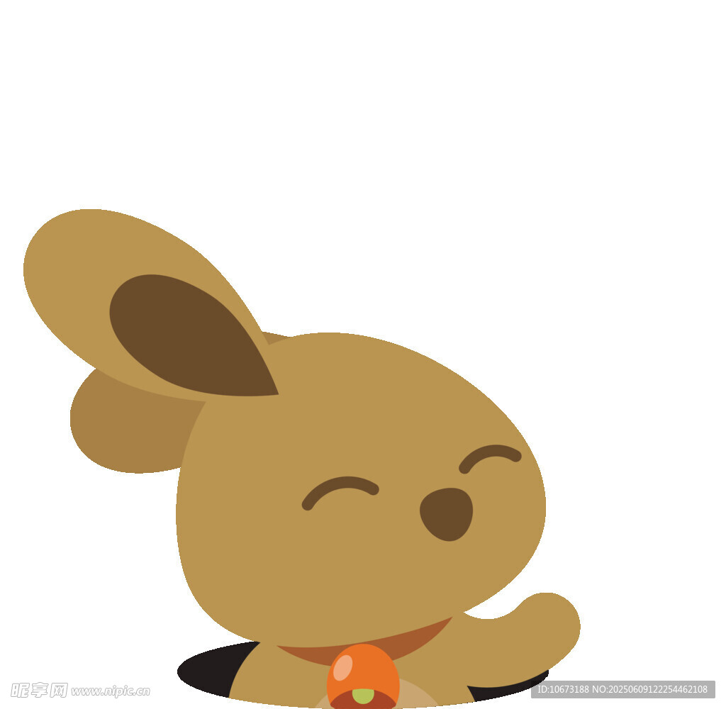 可爱小兔探头