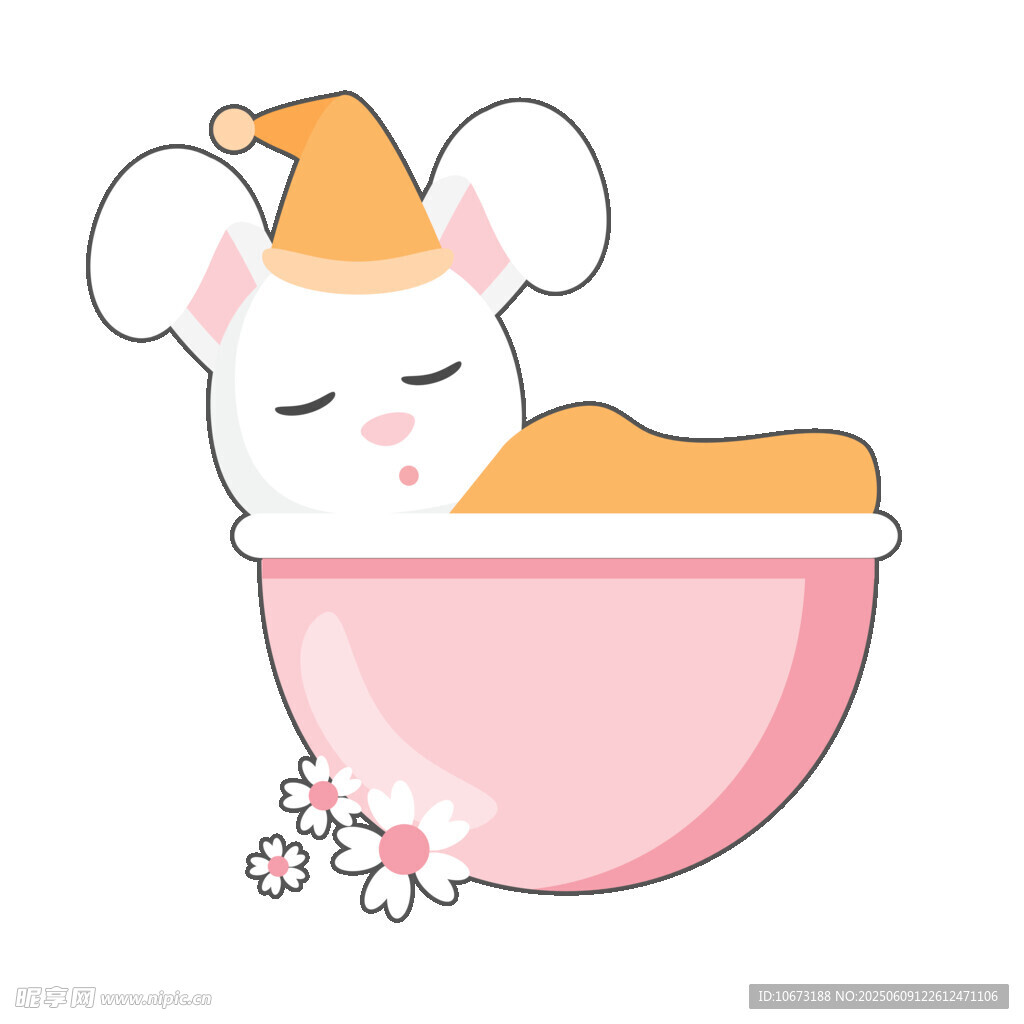 可爱小鼠惬意泡澡