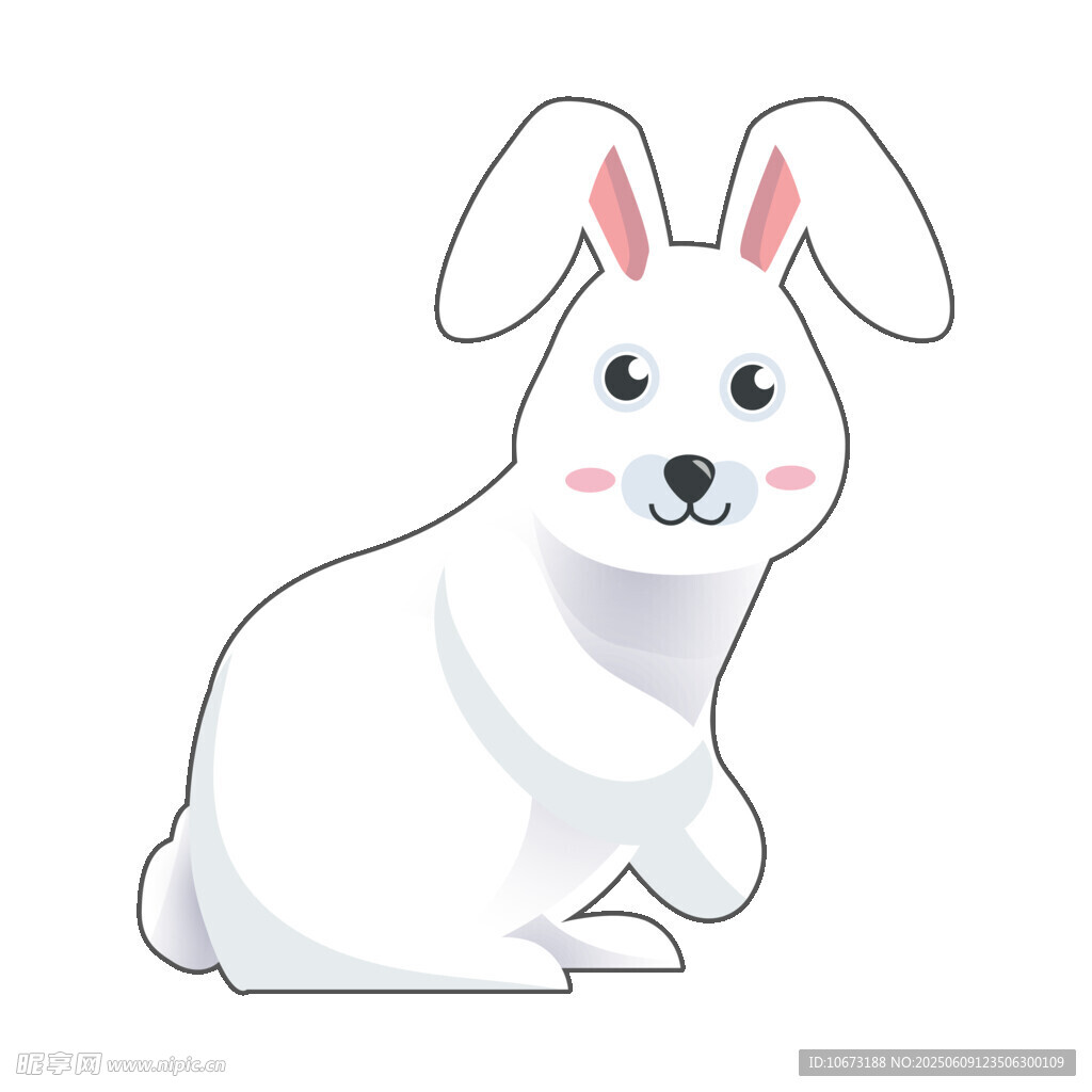 可爱白兔插画