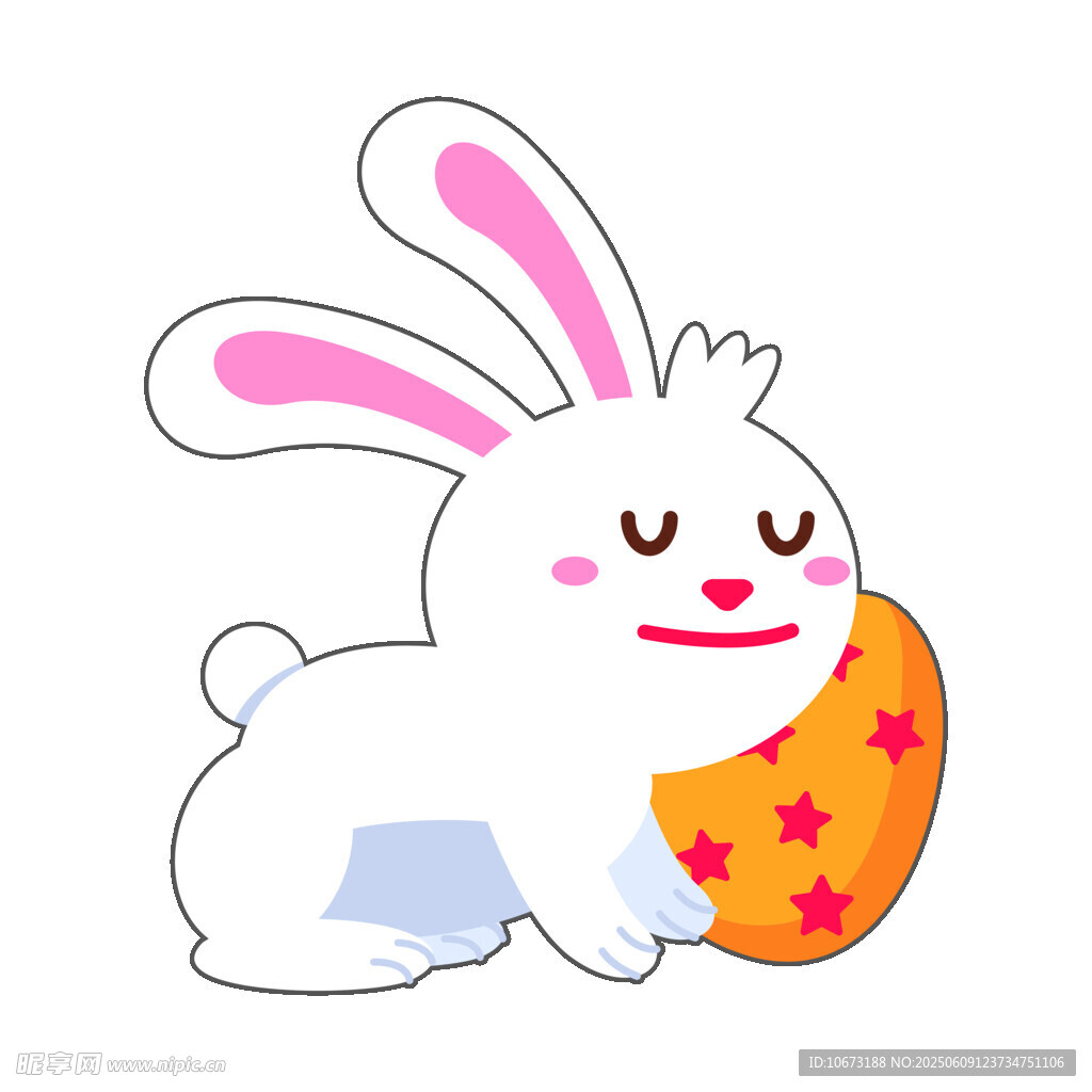 白兔抱彩蛋