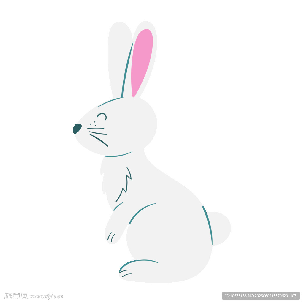 可爱白兔插画