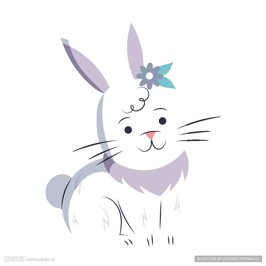 可爱白兔插画