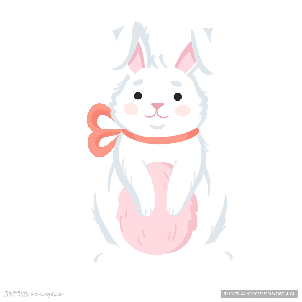 可爱白兔插画