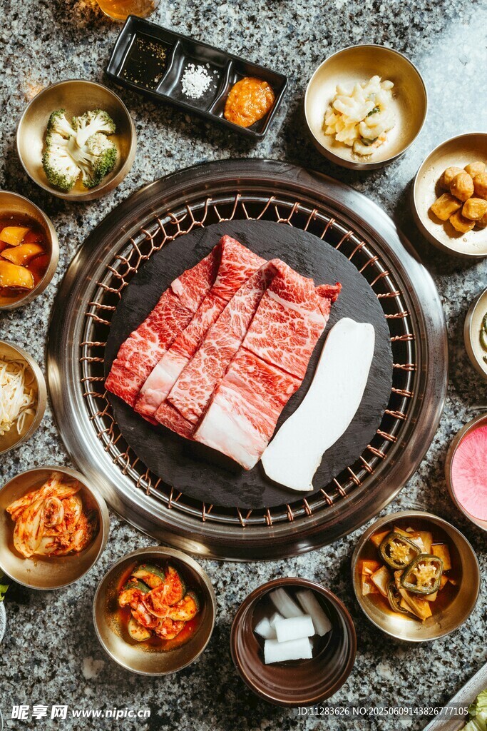 韩式烤肉美食拼盘