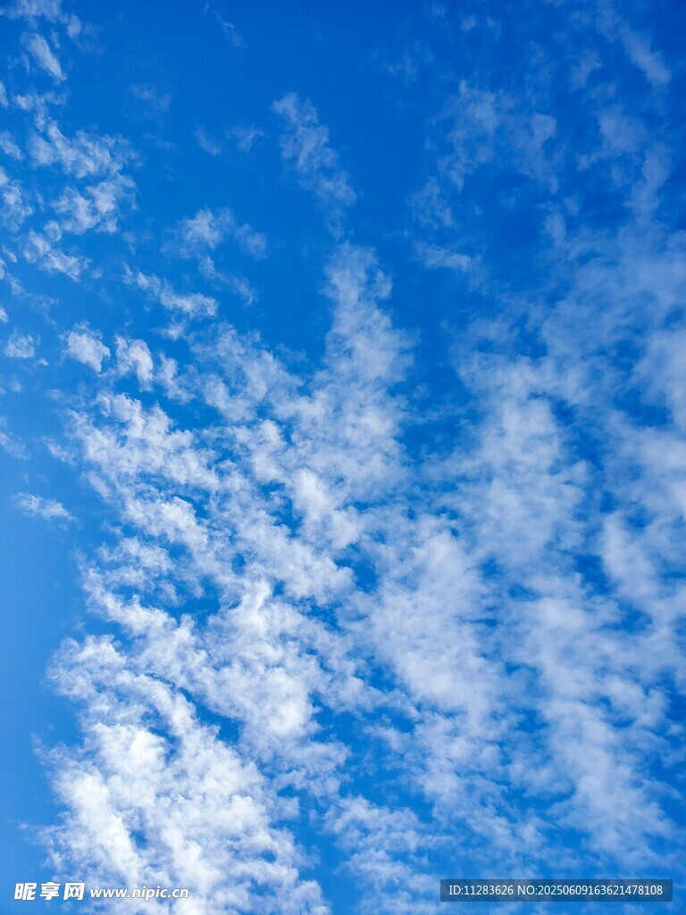 晴朗蓝天飘着朵朵白云